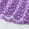 Women's Plus Size Purple Polka Dot Print Ruffled Knotted V Neck Tankini Set - Image 14