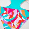 Women's Reversible Purple Abstract Geometry Print One Piece Swimsuit with Daring Cutout Design - Image 24