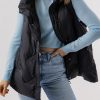 Women's Black Quilted High Neck Zip Up Jacket Vest - Stylish and Insulated Outerwear - Image 3