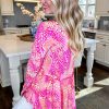 Women's Rose Leopard Print Handkerchief Hem Tunic Top - Trendy & Playful Design - Image 2