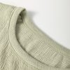 Women's Laurel Green Textured Half Sleeve Blouse - Stylish Round Neck Top for Daily Wear - Image 6