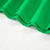 Women's Bright Green Double Ruffle Sleeve Peplum Blouse - Flattering V Neck Top - Image 21