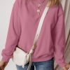 Women's Meadow Mauve Solid Fleece Lined Drop Shoulder Sweatshirt - Image 6