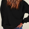 Women's Spooky Black Crew Neck Halloween Ghost Print Sweatshirt - Image 8