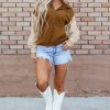 Women's Stylish Chestnut Color Block Half Zip Hoodie - Image 8