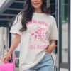 Women's White Western BREAK HORSES Cowboy Graphic Crewneck T-Shirt - Image 5