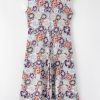 Women's Sky Blue Floral Sleeveless Wide Leg Jumpsuit with Pockets - Image 13