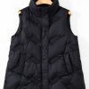 Women's Black Quilted High Neck Zip Up Jacket Vest - Stylish and Insulated Outerwear - Image 8