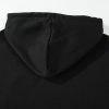 Women's Black Cropped Hoodie with Drop Shoulder and Adjustable Drawstring - Image 7