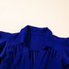 Women's Bluing Ruffled Short Sleeve V Neck Tiered Midi Dress - Elegant and Versatile - Image 10