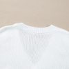 Women's Elegant White Bowknot Drop Shoulder Knitted Button-Up Cardigan - Image 11