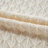 Elegant Women's Beige Hollow Out Crochet O Neck Short Sleeve Sweater Tee - Image 19