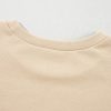 Women's Parchment Solid O Neck High Low Hem Pullover Sweatshirt - Image 12