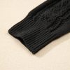 Women's Black Open Knit Drop Shoulder Sweater Cardigan for Stylish Layering - Image 9