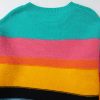 Women's Yellow Colorblock Mixed Textured Drop Shoulder Sweater for Casual Fall Style - Image 11