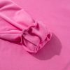 Women's Bonbon Solid Fleece Lined Drop Shoulder High Low Sweatshirt - Image 7