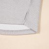 Women's Oversized Gray Colorblock Ribbed Collared Sweatshirt - Image 15