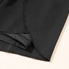 Women's Black High Waisted Drawstring 2-in-1 Color Block Bikini Shorts with Side Pocket - Image 19