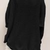 Women's Black Corduroy Long Sleeve Buttoned Shacket - Image 3