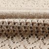 Women's Brown Eyelet Pattern V Neck Drop Shoulder Sweater - Casual Chic for Fall - Image 21