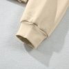 Women's Parchment Solid Color Hoodie and High Waist Pants Two Piece Activewear Set - Image 12