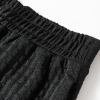 Women's Black Textured Knit Cap Sleeve T-Shirt and Wide Leg Pants Set - Image 18