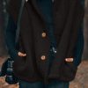 Women's Black Sherpa Stand Collar Jacket Vest - Image 6