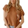 Women's Camel Round Neck Textured Knit Sweater Vest for Casual and Formal Wear - Image 13