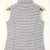 Women's Silvery Plush Collared Quilted Zipped Puffer Vest for Casual Layering - Image 11