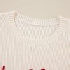 Women's Beige Tinsel Holly Jolly Graphic Sweater - Festive Christmas Knitwear - Image 14