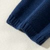 Women's Sail Blue Star Pattern Drop Shoulder Knitted Sweater - Image 11