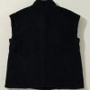 Women's Black Sherpa Stand Collar Jacket Vest - Image 8