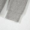 Women's Philippine Gray Ribbed Knit Bow Front Buttoned Cardigan - Elegant and Cozy - Image 11