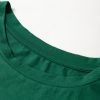 Women's Dark Green Plus Size Round Neck Rolled Sleeve T-Shirt for Casual Style - Image 13