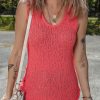 Women's Flamingo Textured Knit U Neck Slim Fit Sweater Vest - Casual & Stylish - Image 4