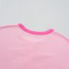 Women's Pink Two Tone Half Button Collared T-Shirt - Casual Elegance - Image 15