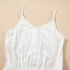 Women's White Lace Spaghetti Strap V Neck Loose Fit Romper - Elegant Summer Jumpsuit - Image 21