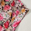 Charming Women's Pink Floral Print Crew Neck Short Sleeve Shift Blouse - Image 21