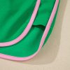 Women's Bright Green Two Tone Contrast Textured Crewneck Tee and Shorts Set - Image 25