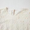 Elegant Beige Eyelet Embroidered Half Sleeve Blouse for Women - Image 9