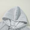 Women's Light Grey Fleece Lined Zip Up Hoodie with Adjustable Hood - Image 7