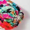 Women's Multicolour Floral Print Bubble Sleeve Ruffled V Neck Blouse - Image 10