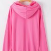 Women's Cozy Bonbon Solid Hoodie with Front Kangaroo Pocket - Image 10