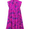 Women's Rose Floral Print Tiered Frilled Trim Flutter Sleeve Maxi Dress - Image 14