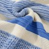 Women's Light Blue Open Stitch Puff Sleeve Sweater - Image 9