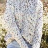 Women's White Confetti Reversible Twist Sweater - Versatile and Stylish - Image 8