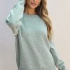 Women's Moonlight Jade Colorblock Contrasting Edge Crewneck Sweater - Stylish and Warm - Image 7