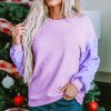 Women's Orchid Petal Sequin Patchwork Long Sleeve Pullover Top - Stylish and Versatile - Image 6