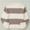 Women's Simply Taupe Colorblock Loose Pullover Sweater - Cozy Casual Knit - Image 5