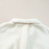 Women's Beige Sherpa Cap Sleeve Stand Collar Jacket Vest - Image 17